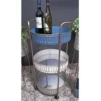 Merksem Metal Serving Trolley - Multicolour, Gold