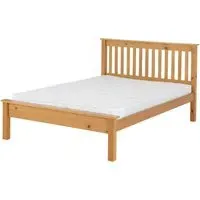 Merlin Double Low Foot Bed Frame - Oak