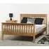 Merlin King Size High Foot Bed Frame - Waxed Pine