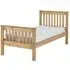 Merlin Single High Foot Bed Frame - Waxed Pine