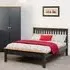 Merlin Small Double Low Foot Bed Frame - Dark Grey, Oak