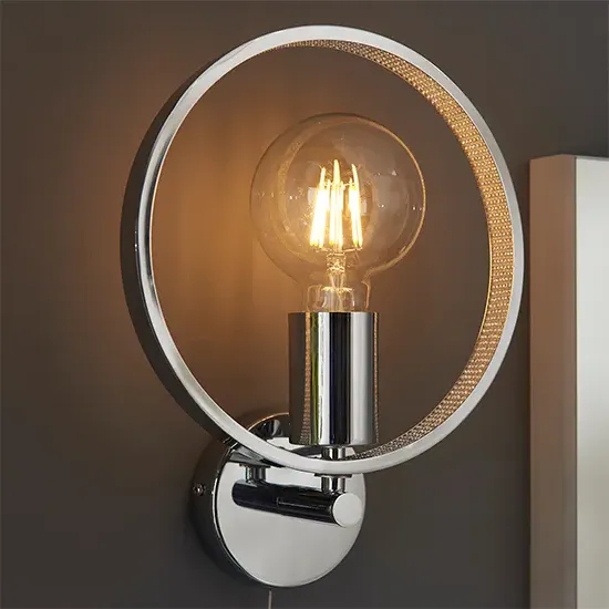 Merola Bathroom Wall Light - Chrome image