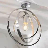 Merola Semi Flush Bathroom Ceiling Light - Chrome