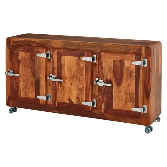 Merova Sideboard with 3 Doors - Brown, Sheesham Wood