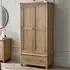 Merritt 2 Door Wardrobe with Drawer - Limed Oak