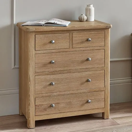 Merritt 5 Drawer Chest - Limed Oak image