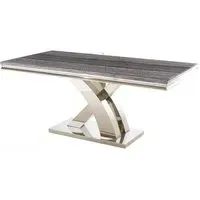 Merritt Rectangular Dining Table - Grey, Marble