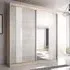 Mesa 183cm Mirrored Wardrobe with Sliding Doors - Sonoma Oak