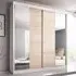 Mesa 233cm Mirrored Wardrobe with Sliding Doors - Matt White