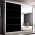 Mesa 233cm Mirrored Wardrobe with Sliding Doors - White Black
