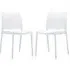 Mesa Dining Chairs in Pair - White, Polypropylene