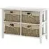 Mesan Wide Chest with Woven Drawers - White