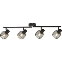 Meshy 4 Light Cage Bar Spotlight - Black