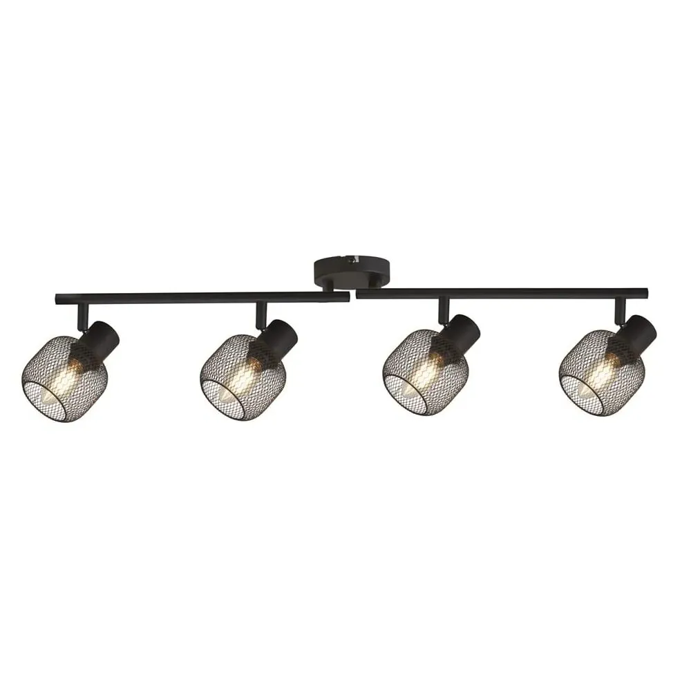 Meshy 4 Light Cage Bar Spotlight - Black
