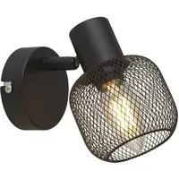 Meshy Cage Wall Spotlight - Black