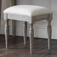 Mestiza Dressing Stool with Linen Seat - Natural