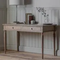 Mestiza Laptop Desk with 2 Drawers - Natural