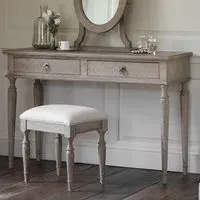 Mestiza Wooden Dressing Table with 2 Drawers - Natural