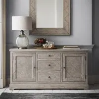 Mestiza Wooden Sideboard with 2 Doors and 3 Drawers - Natural