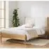 Metairie King Size Bed Frame with Linen Headboard - Oak