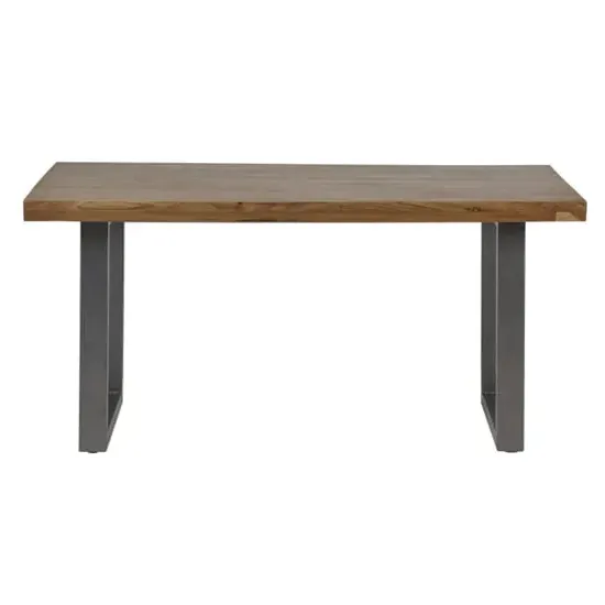 Metapoly Rectangular Dining Table - Acacia, Metal