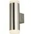 Metro LED Glass Outdoor Wall Light - Satin Silver