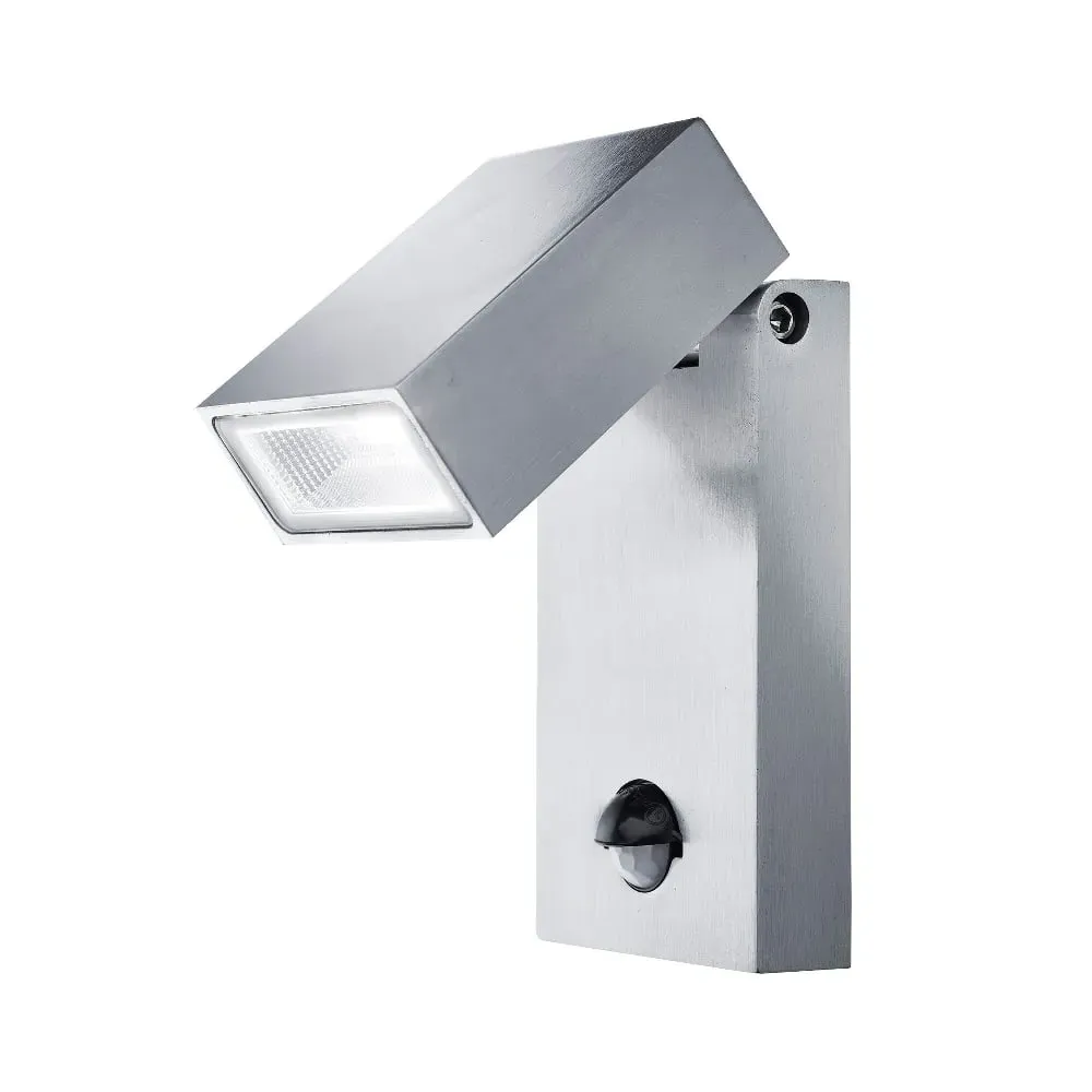 Metro LED Outdoor Wall Light with PIR Sensor - Silver