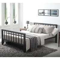 Metro Single Bed Frame - Black, Metal