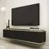 Mexico Floating TV Stand with 2 Doors - Black