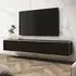 Mexico Floating TV Stand with 3 Doors - Black
