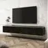 Mexico Floating TV Stand with 3 Doors - Black Marble