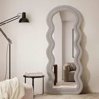 Mia Cheval Mirror Full Length - Beige, MDF alternate view