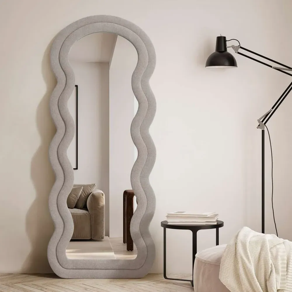 Mia Cheval Mirror Full Length - Beige, MDF product