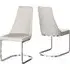 Miami Dining Chairs with Chevron Stitching - Cream, Faux Leather