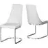 Miami Dining Chairs with Chevron Stitching - White, Faux Leather