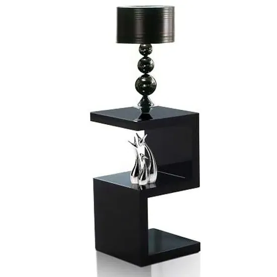 Miami S-Shape Side Table - Black