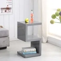 Miami S-Shape Side Table - Grey
