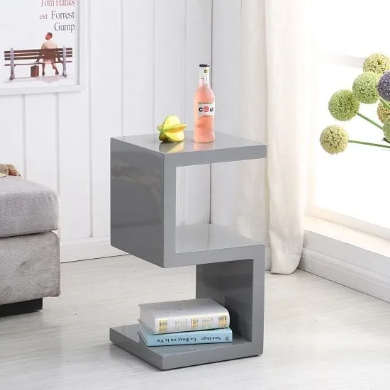 Miami S-Shape Side Table - Grey