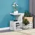 Miami S-Shape Side Table - Magnesia Marble Effect