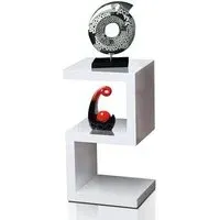 Miami S-Shape Side Table - White