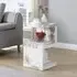 Miami S-Shape Side Table - White, Filo Marble Effect