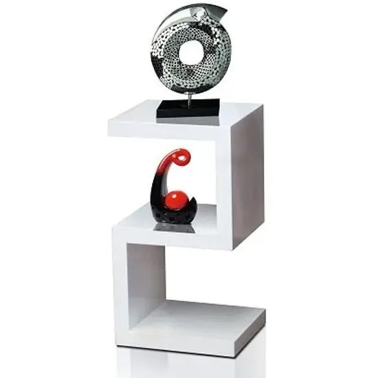 Miami S-Shape Side Table - White