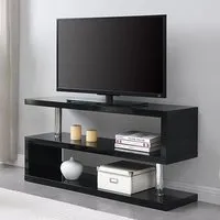 Miami S-Shape TV Stand - Black