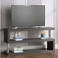 Miami S-Shape TV Stand - Grey