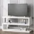 Miami S-Shape TV Stand - White