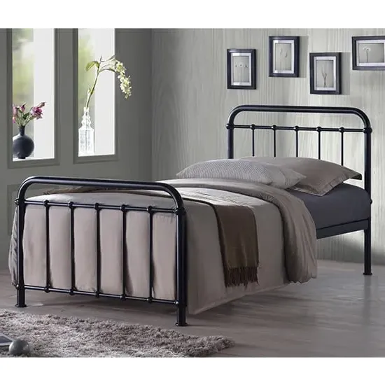 Miami Single Bed Frame - Black, Metal