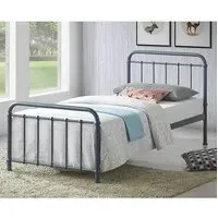 Miami Single Bed Frame - Grey, Metal