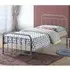Miami Single Bed Frame - Pebble, Metal