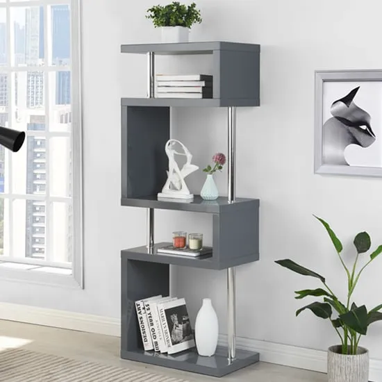 Miami Slim Shelving Unit - Grey