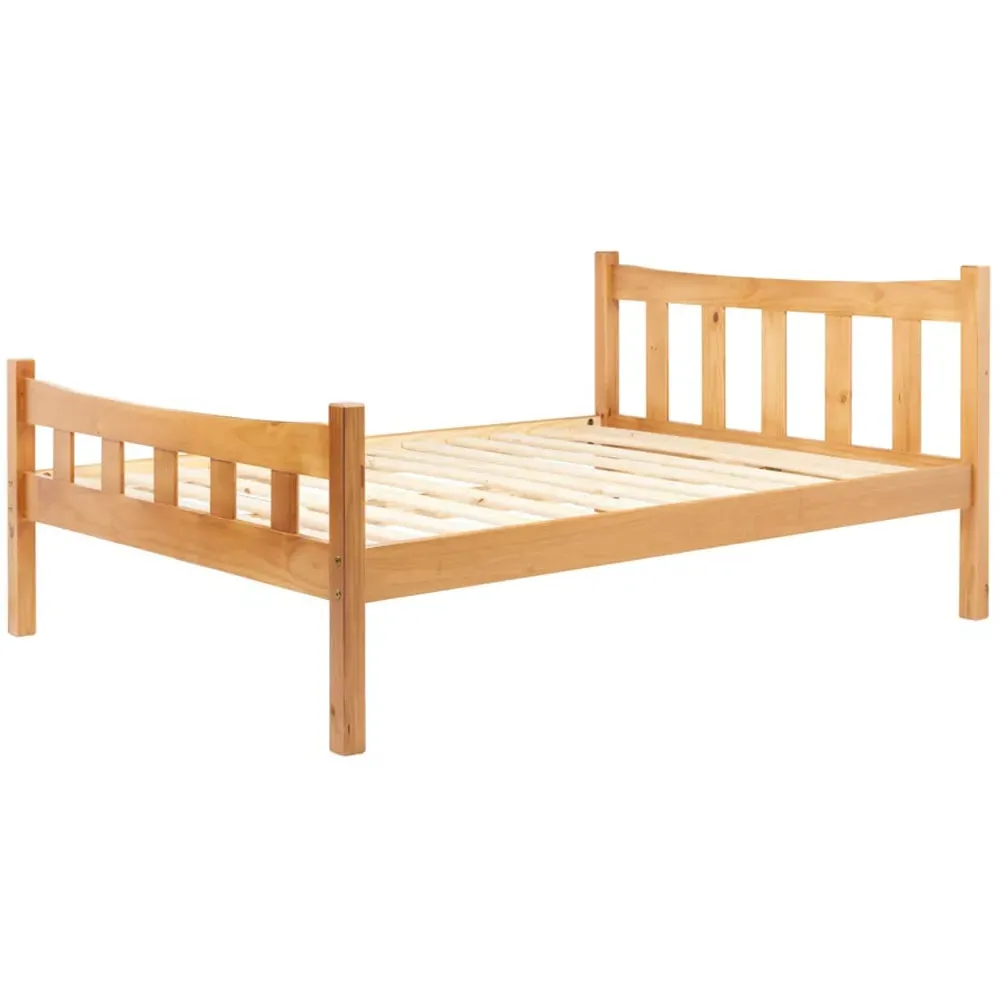 Miamian Small Double Bed Frame - Antique Pine